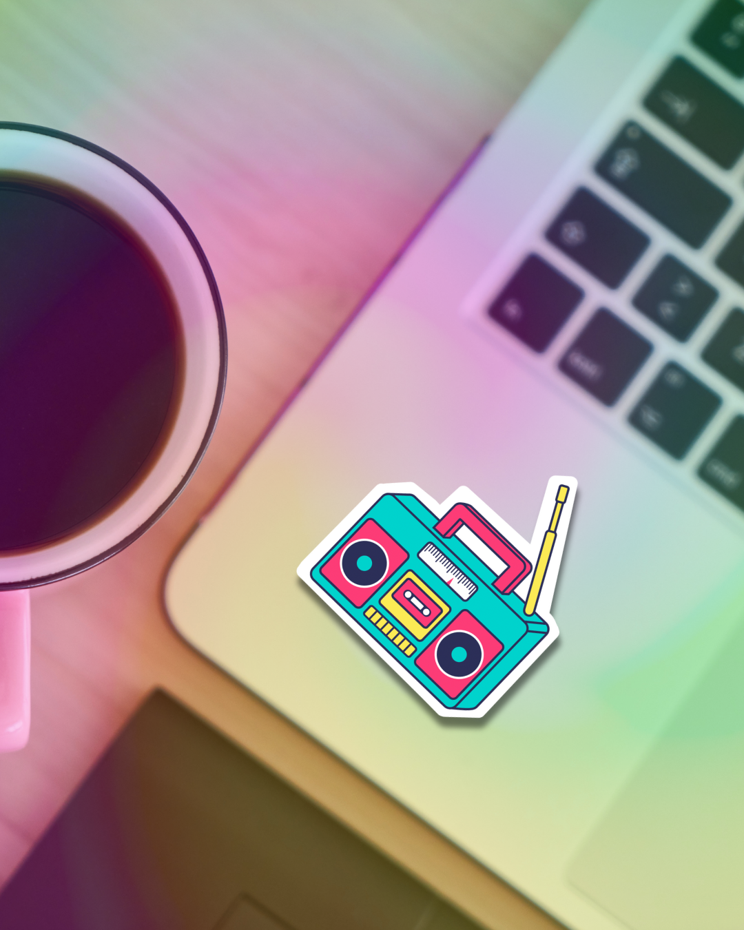 Vibrant Radio Vinyl Sticker