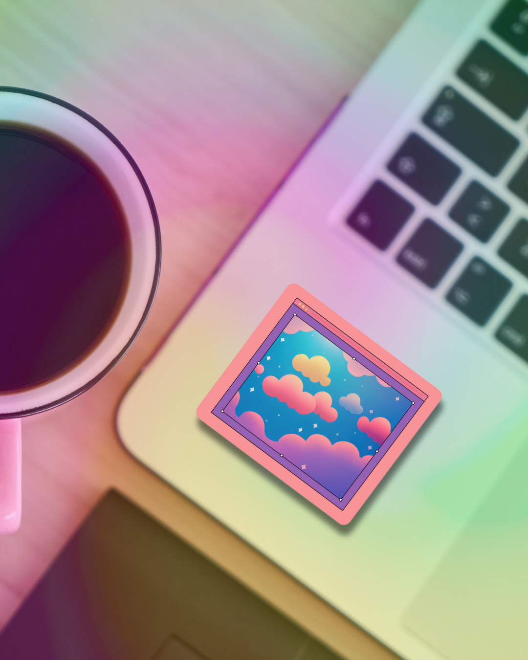 Vibrant Clouds Vinyl Sticker