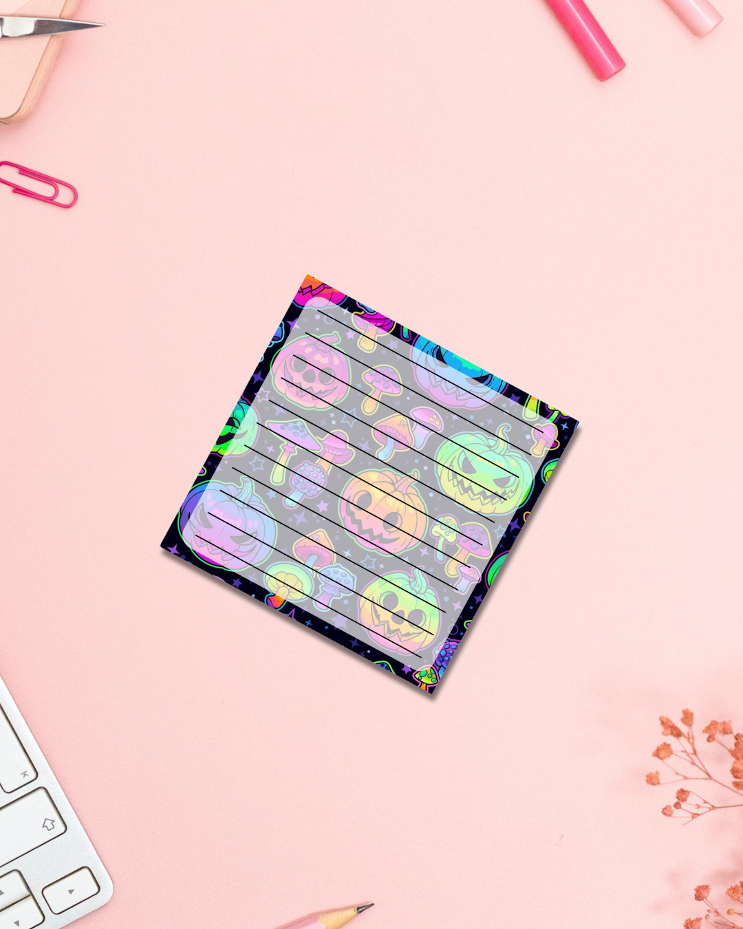 Vibrant Spooky Notepad Aesthetic Cute Stationery Gift