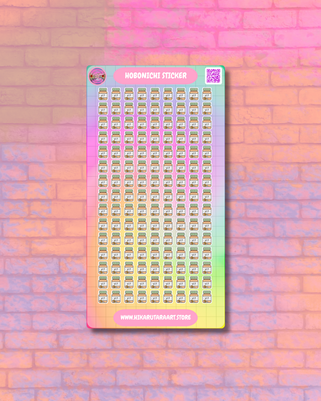 Hobonichi Cousin Vitamins Tab Sticker Sheet