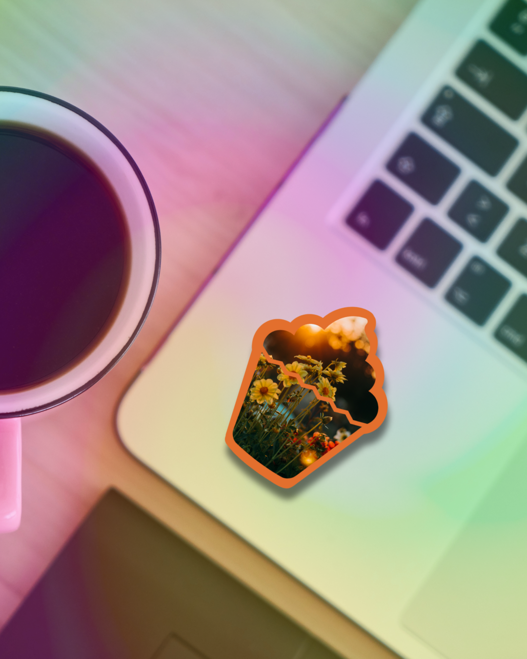 Warm Flowers Vinyl Sticker