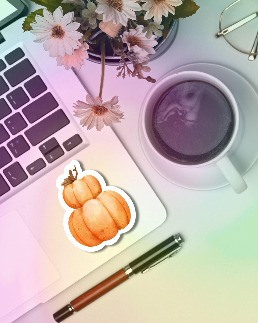 Warm Pumpkin Vinyl Sticker
