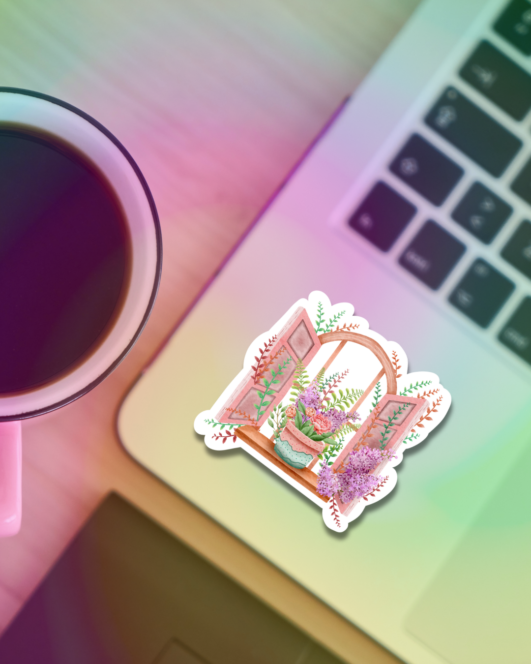 Window Bouquet Vinyl Sticker
