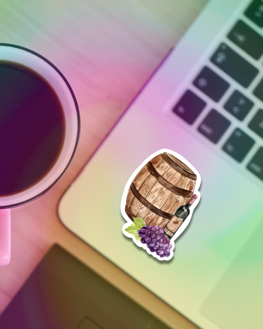 Wine Jar Vinyl Sticker