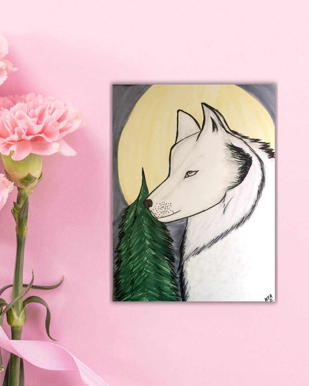 Wolf Night Art Print Aesthetic Gift Decor