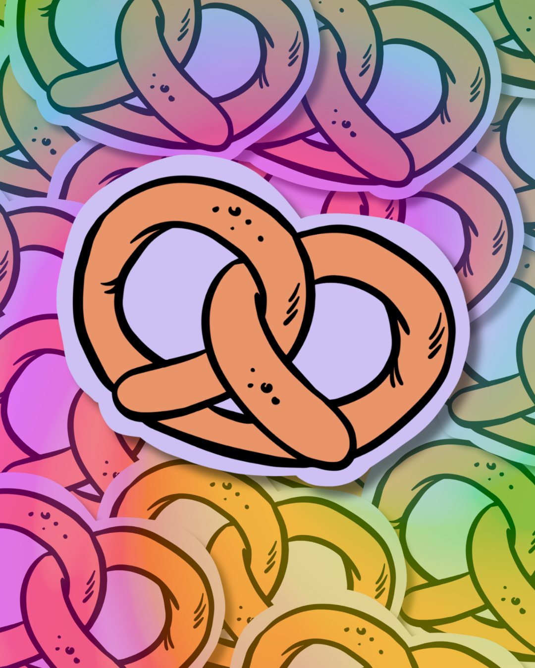 Yummy Pretzel Vinyl Sticker