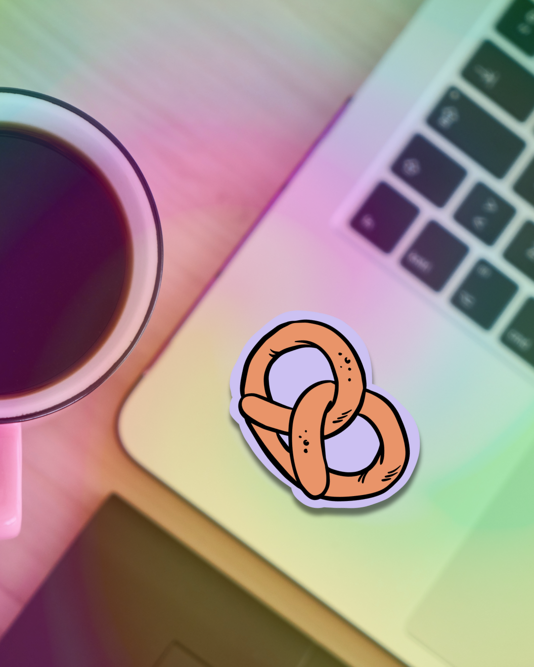 Yummy Pretzel Vinyl Sticker