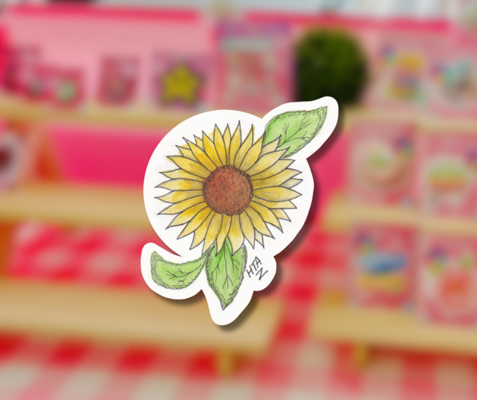 Sunflower Bloom Vynil Sticker image 0