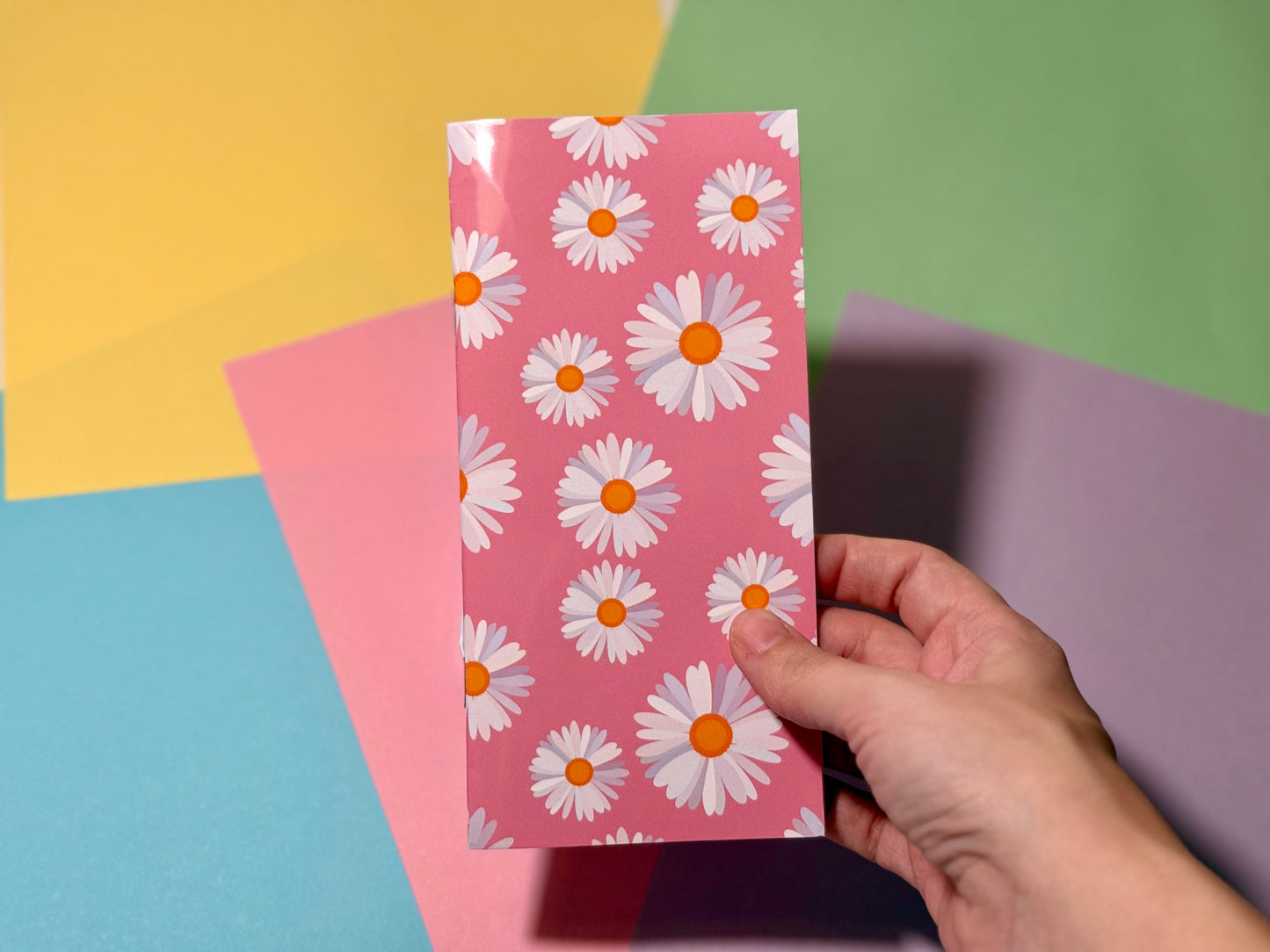 Pinkish Daisy Notebook 20 Pages Aesthetic Cute Stationery Gift image 2