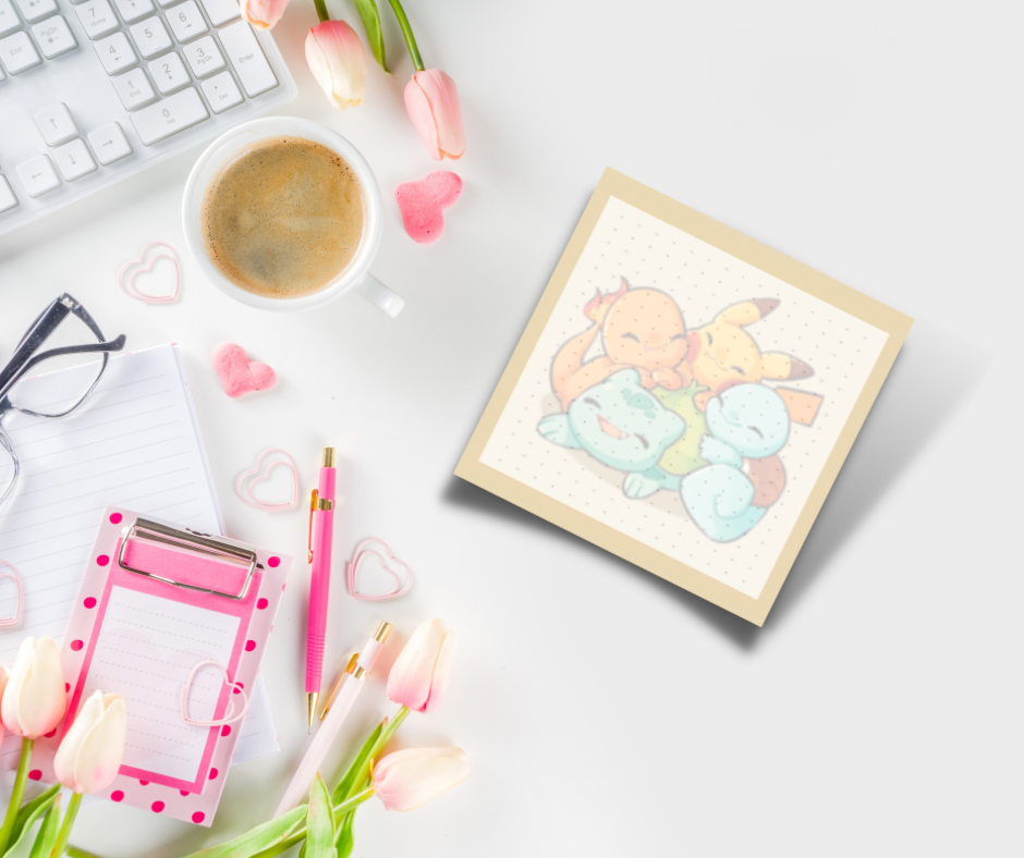 Choose Your Pokémon Note Pad 2"x 2" 60 Pages Kawaii Art Aesthetic Cute Gift image 2