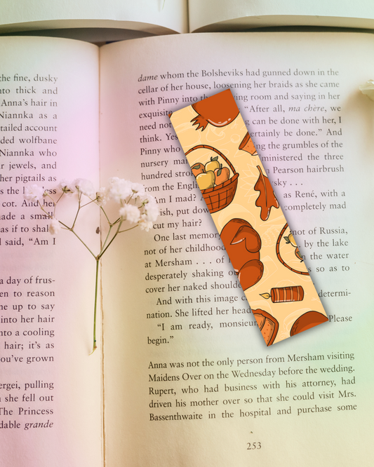 Cozy Dinner Bookmark Handmade Bookish Gift