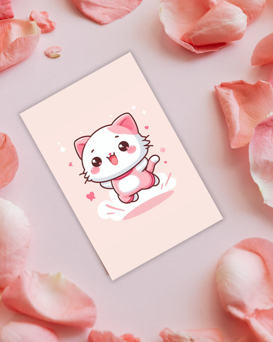 Happy Cat Postcard Aesthetic Gift
