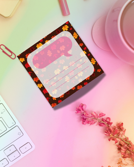 Dark Autumn Notepad 2.5"x2.5" 50 Pages Aesthetic Cute Stationery Gift