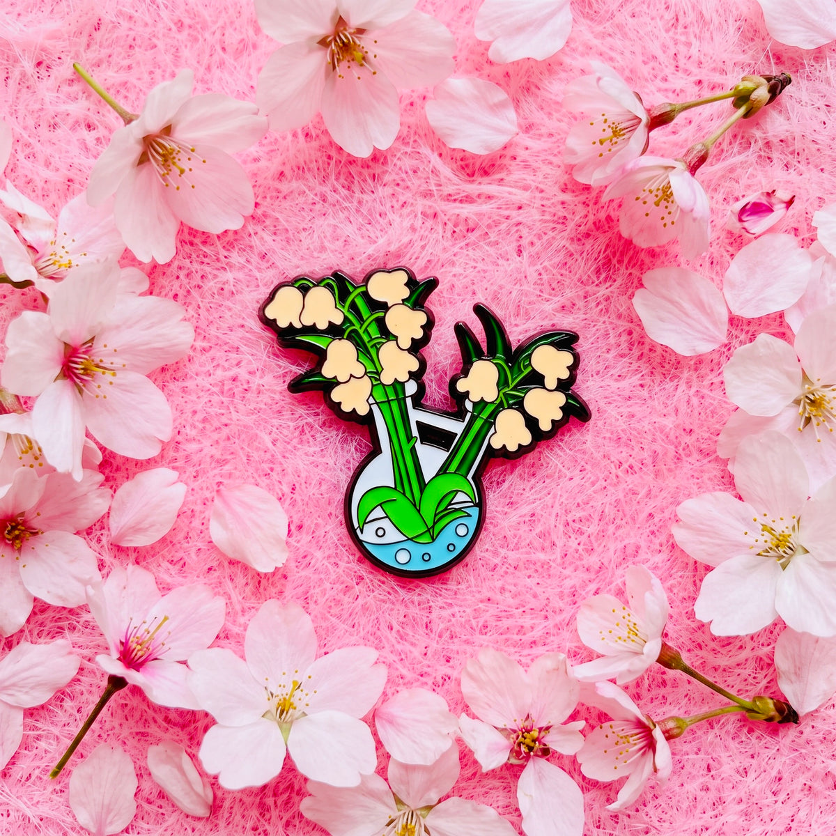 Flower Bottle Kawaii Cute Enamel Pin | Aesthetic Pastel Backpack & Jacket Lapel Pin