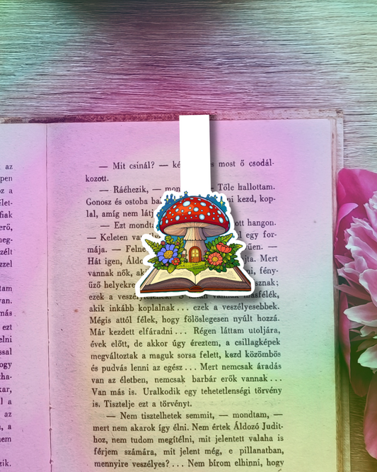 Fungi Reading Wonderland Magnetic Bookmark Handmade Bookish Gift