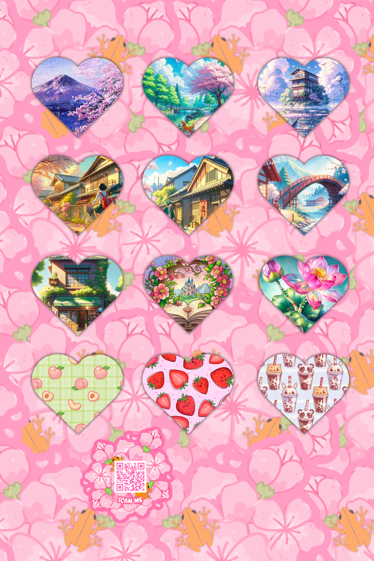 Blind Bag: Spring Break Heart Button Pin