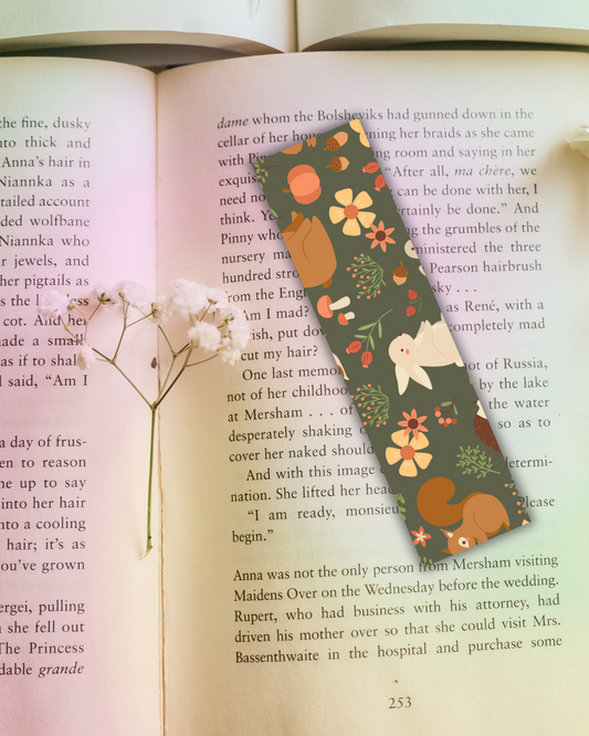 Autumn Green Bookmark Handmade Bookish Gift