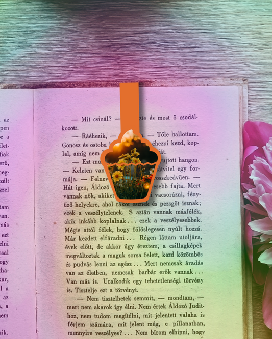 Warm Flowers Magnetic Bookmark Handmade Bookish Gift