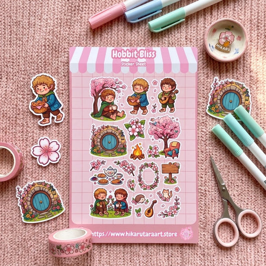 Hobbit Bliss Holographic Sticker Sheet