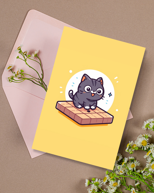 Bright Cat Greeting Card Aesthetic Gift