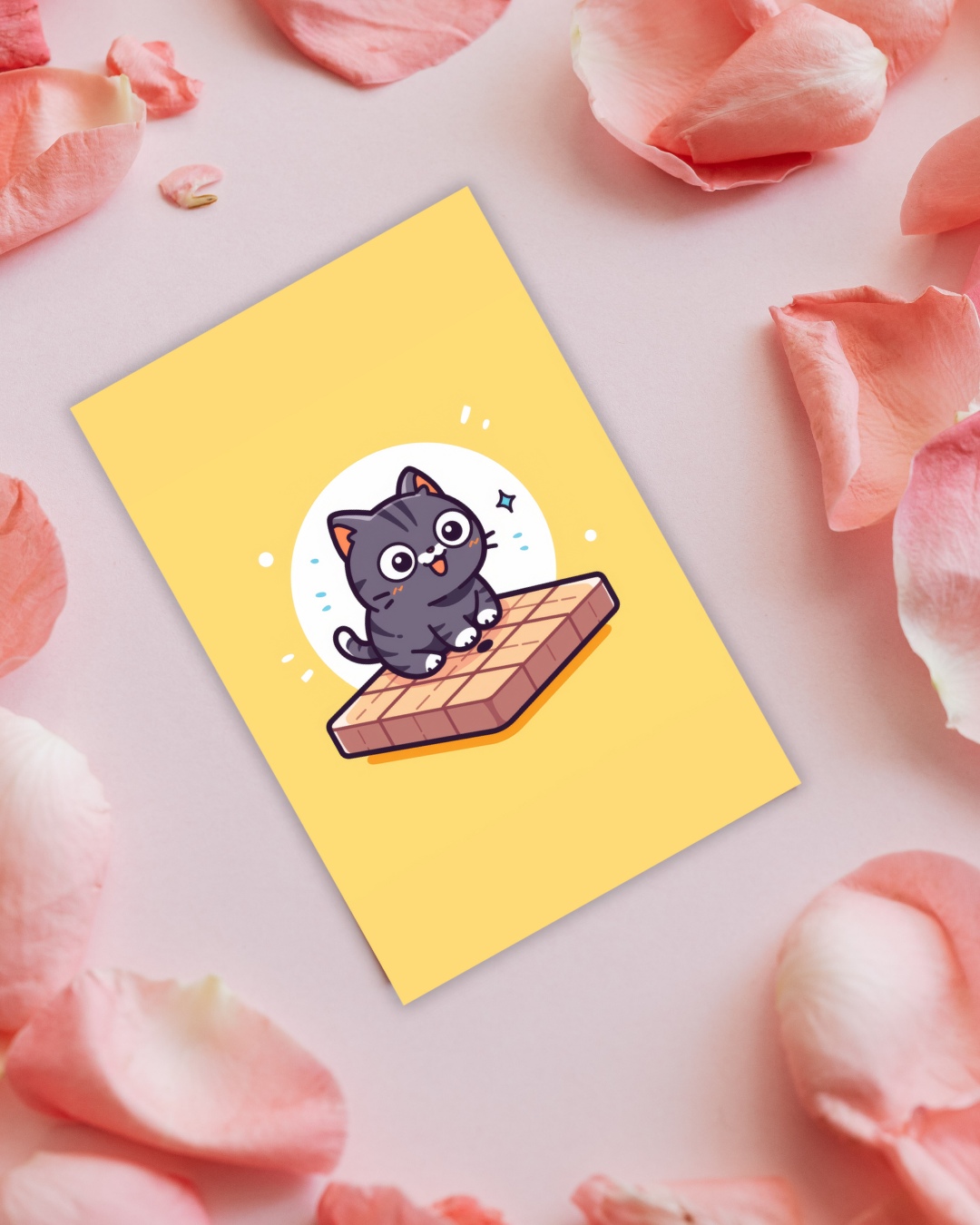 Bright Cat Postcard Aesthetic Gift