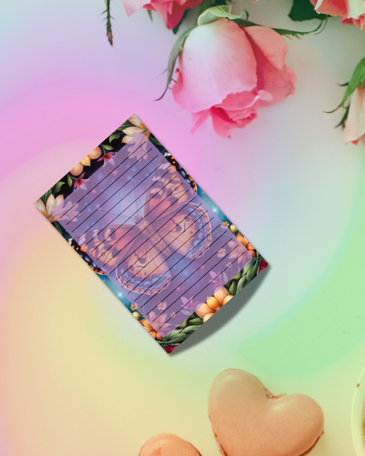 Warm Butterfly Notepad 2"x3", 3"x4.5", 4"x 6" 50 Pages Aesthetic Cute Stationery Gift