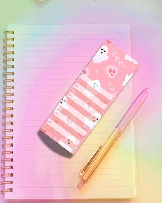 Spooky Ghost Notepad 2.5"x7" 45 Pages Aesthetic Cute Stationery Gift