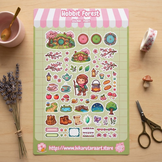 Hobbit Forest Holographic Planner Sticker Sheet