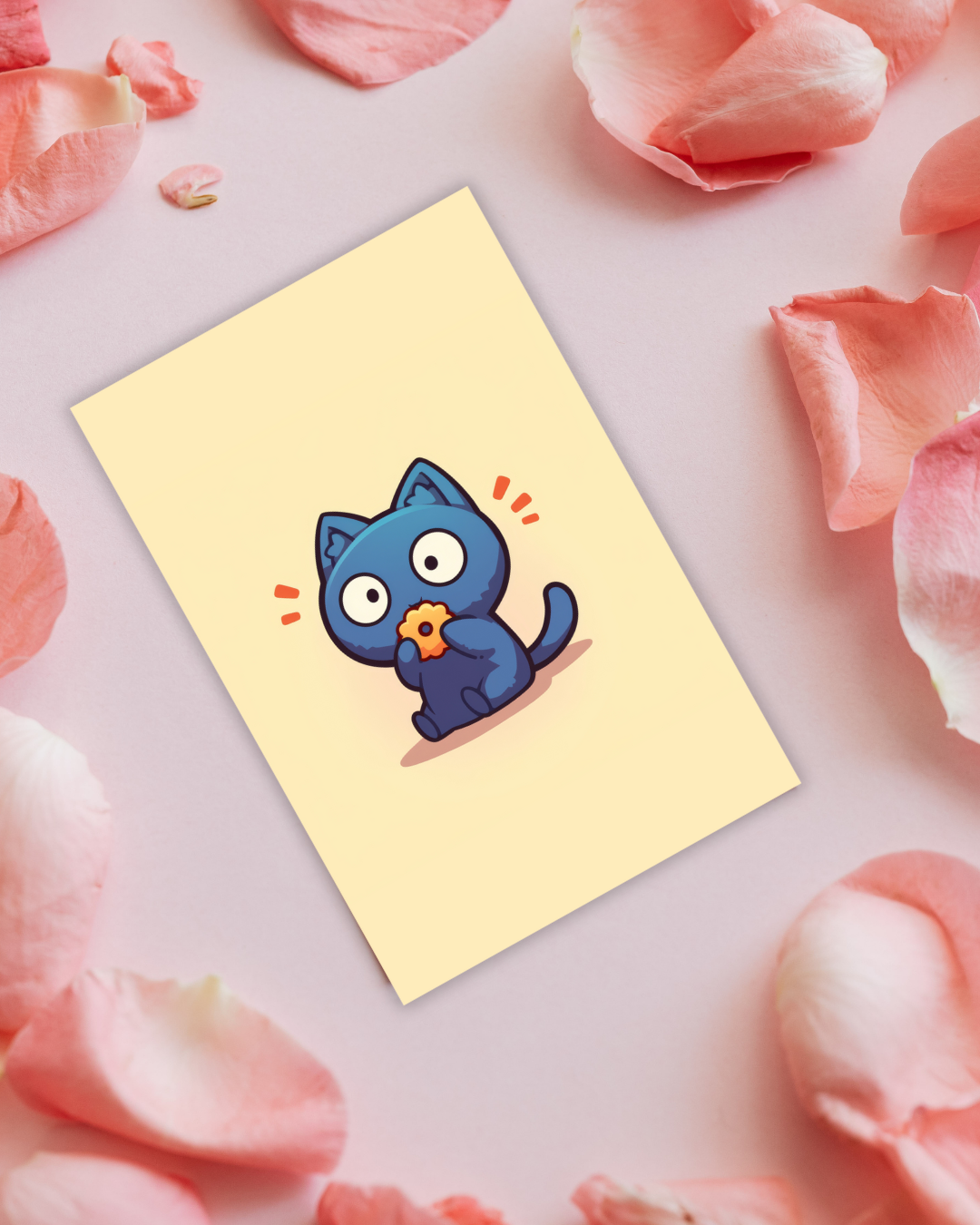 Cookie Cat Postcard Aesthetic Gift