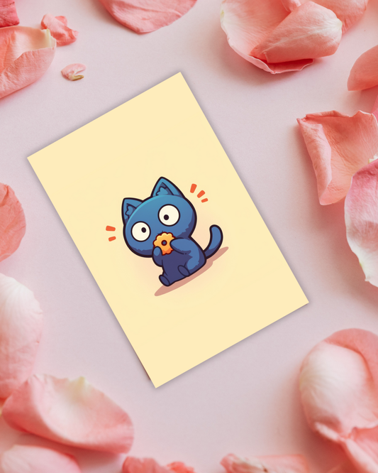 Cookie Cat Postcard Aesthetic Gift