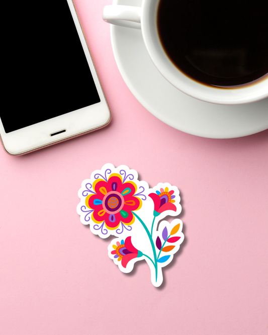 5 de Mayo Flower Mini Vinyl Sticker