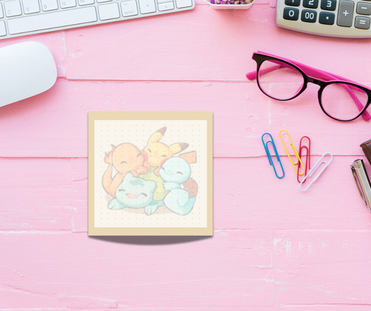 Choose Your Pokémon Note Pad 2"x 2" 60 Pages Kawaii Art Aesthetic Cute Gift image 0