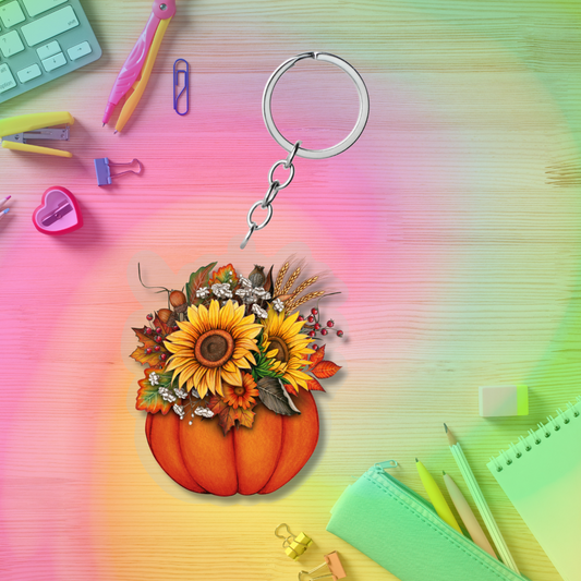 Pumpkin Bouquet Acrylic Keychain