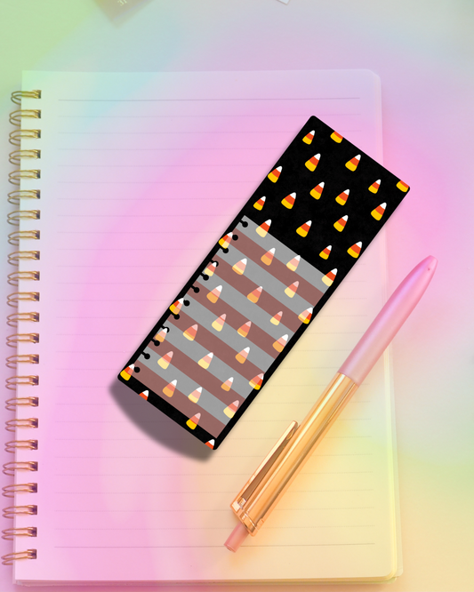 Dark Candy Corn Notepad 2.5"x7" 45 Pages Aesthetic Cute Stationery Gift