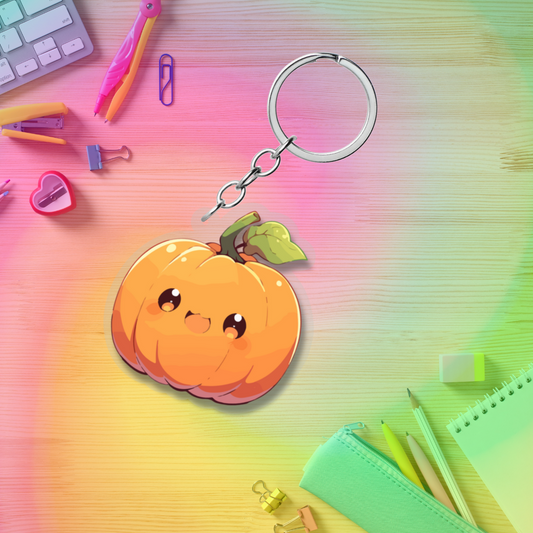 Kawaii Pumpkin Acrylic Keychain