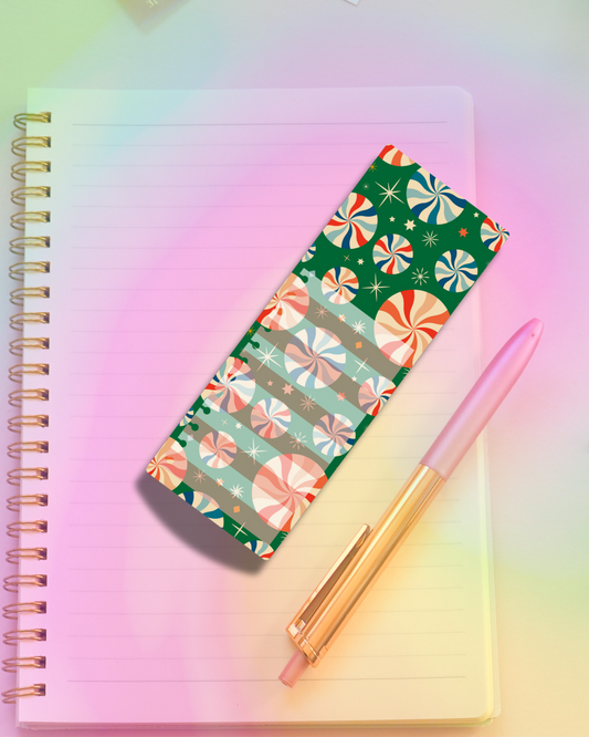 Candy Cane Sweetness Notepad 2.5"x7" 45 Pages Aesthetic Cute Stationery Gift