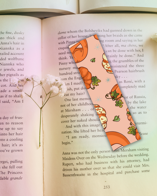 Cozy Pumpkin Bookmark Handmade Bookish Gift
