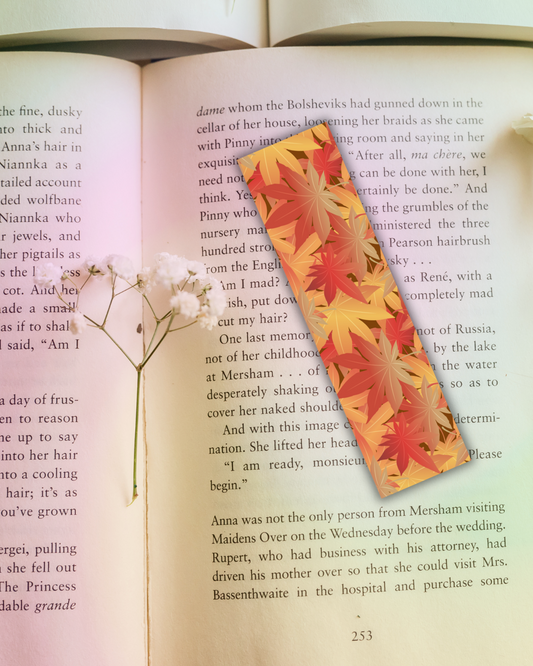 Leafs in Autumn Bookmark Handmade Bookish Gift