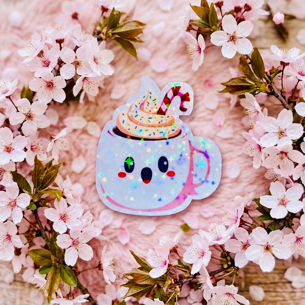 Amazed Hot Cocoa Kawaii 2.5-Inch Cute Collectible Magnet | Aesthetic Refrigerator & Locker Magnet | Gift Shop Souvenir