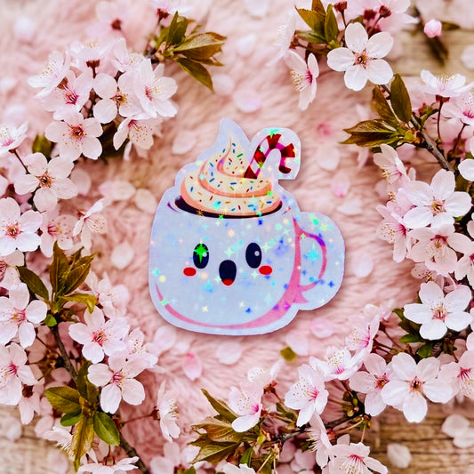 Amazed Hot Cocoa Kawaii 2.5-Inch Cute Collectible Magnet | Aesthetic Refrigerator & Locker Magnet | Gift Shop Souvenir