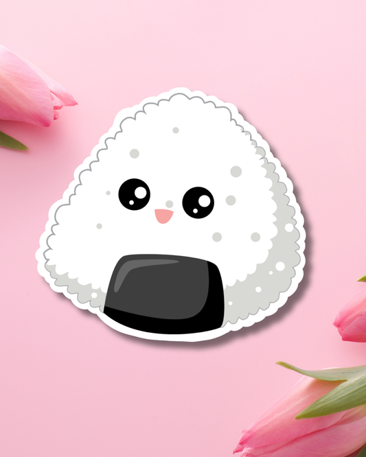 Amazed Onigiri Vinyl Sticker
