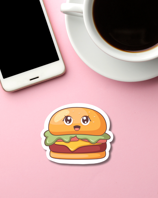 Amazed Cheeseburger Mini Vinyl Sticker