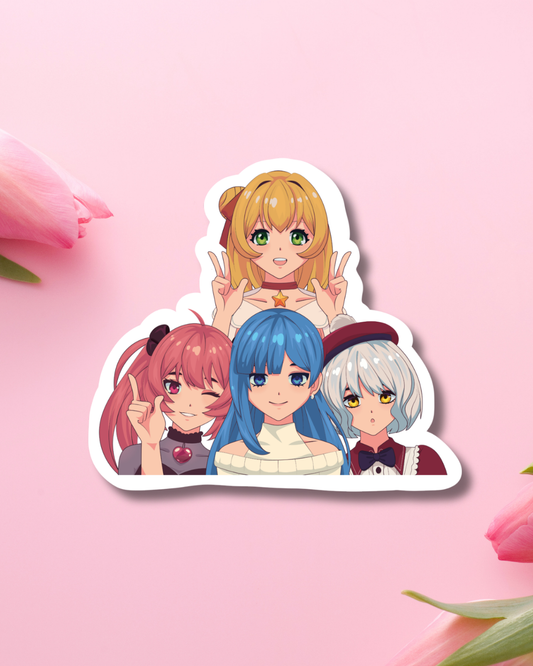 Anime Friends Vinyl Sticker