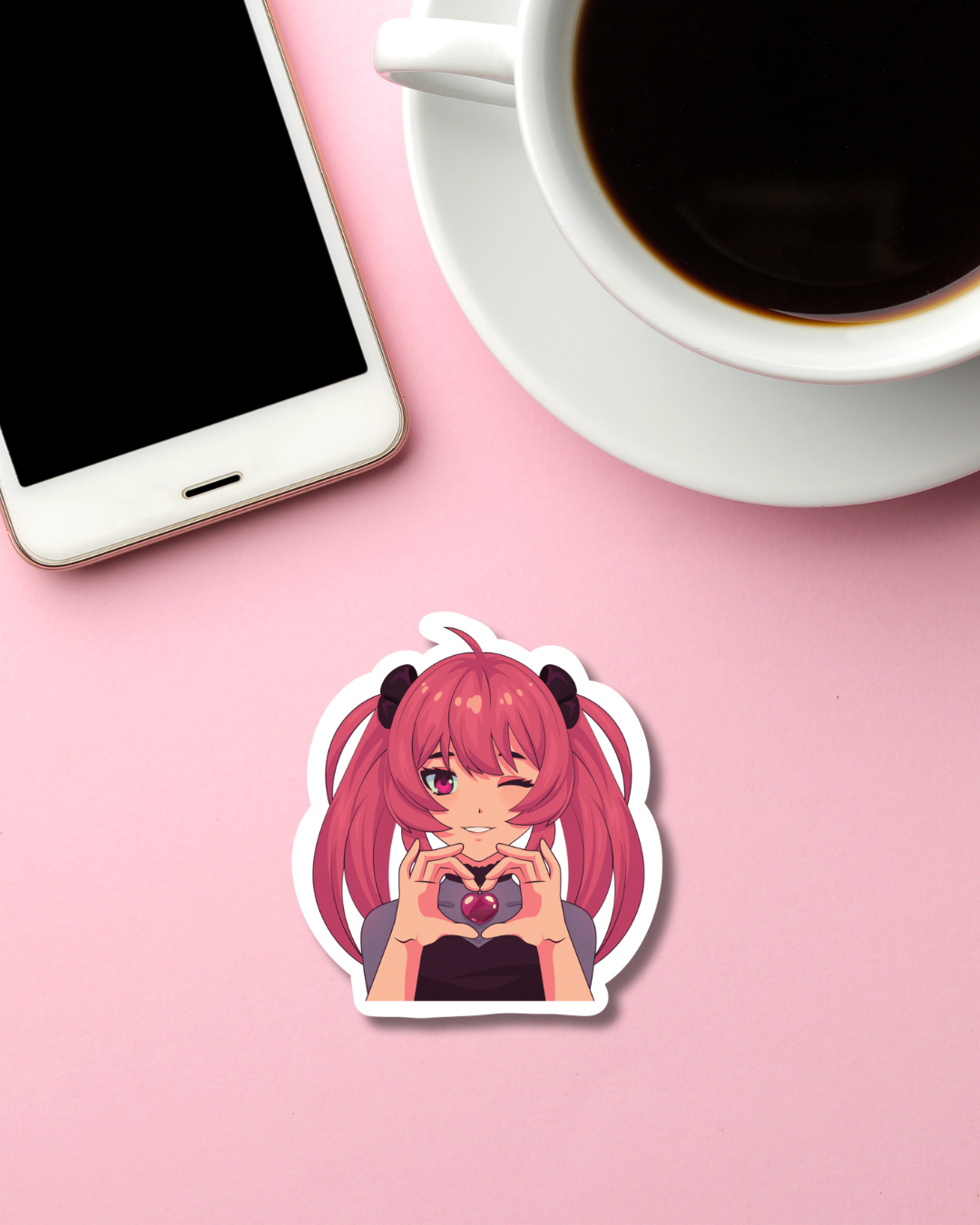 Anime Love Girl Mini Vinyl Sticker