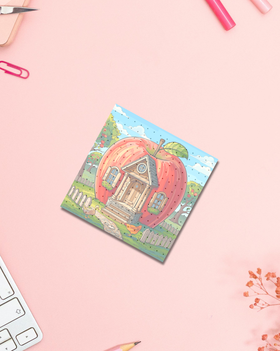 Apple Home Notepad Aesthetic Cute Stationery Gift