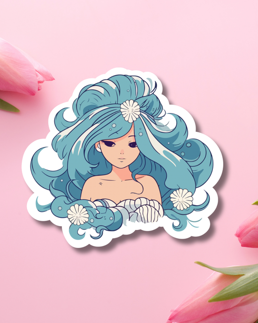 Aqua Mermaid Vinyl Sticker