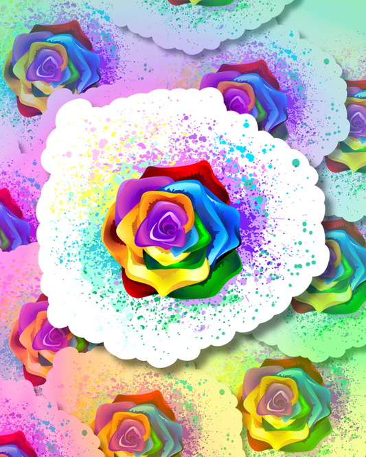 Autism Rose Vinyl Sticker