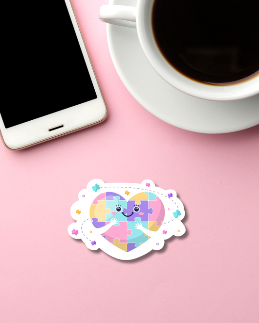 Autism Heart Mini Vinyl Sticker