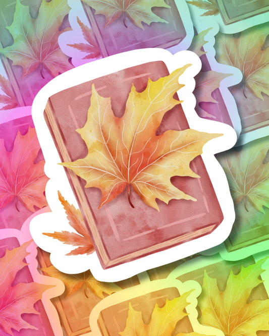 Autumn Book Vinyl Sticker