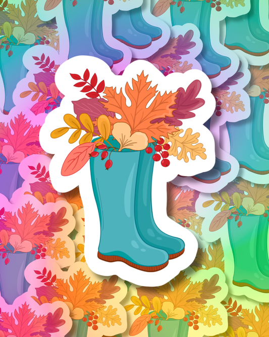 Autumn Boots Vinyl Sticker